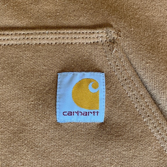 Carhartt Men's brown Hoodie with Black Logo - Picture 4 of 7